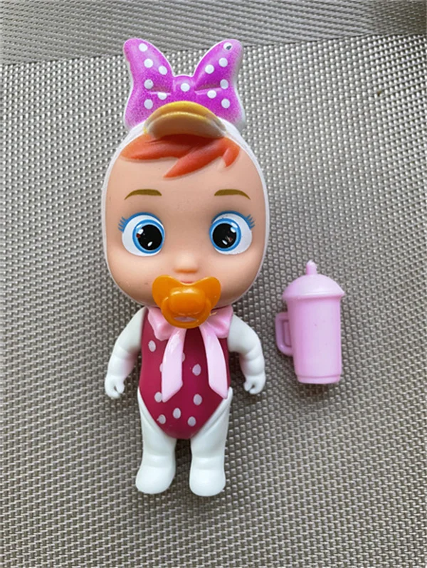 12 см плач Reborn Baby Doll с бутылочка соской для детей фрукты слезы куклы игрушки DIY