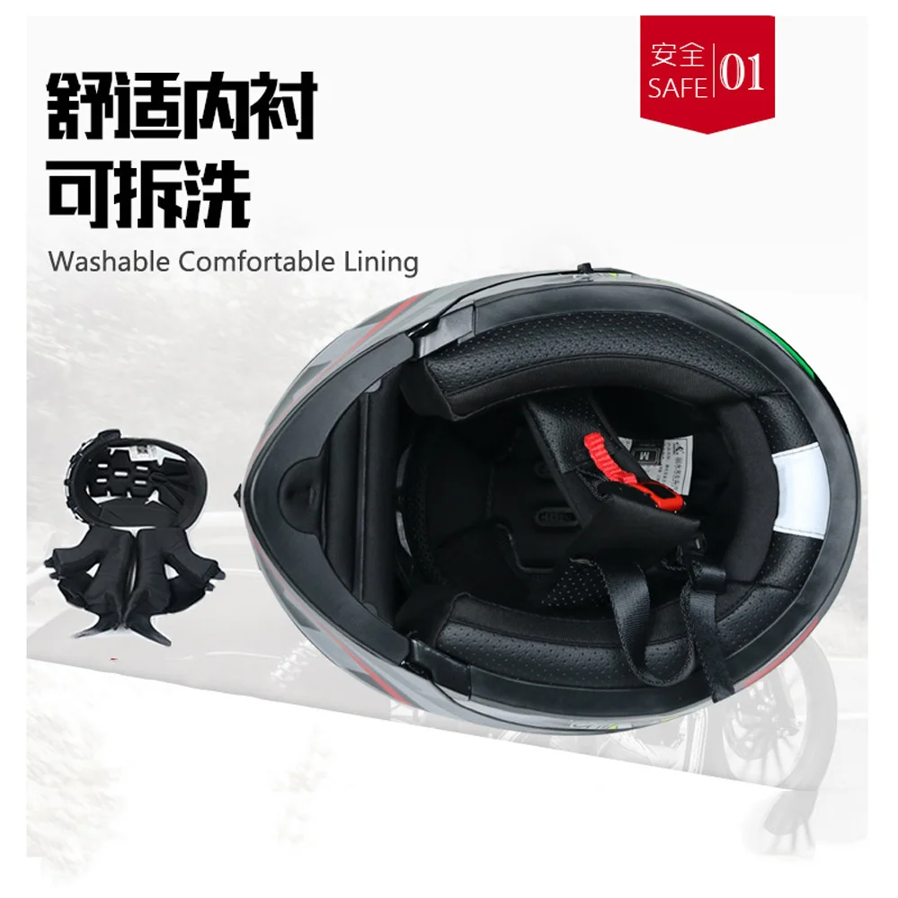 JIEKAI  Motorcycle Double Lenses Safe Helmets Moto Flip up Modular DOT ECE sticker Helmet Sunglasses Undrape Face Combination enlarge