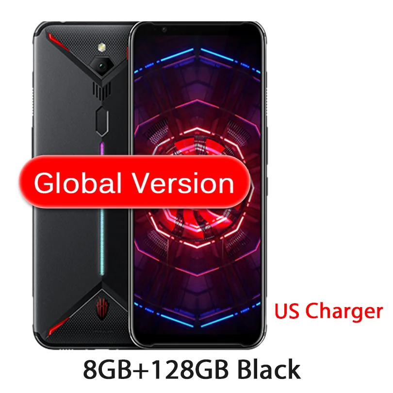 Global 8G 128G Black zte nubia Red Magic 3 US зарядное устройство 6,6" Snapdragon 855 Восьмиядерный передний 48MP задний 16MP 8GB 128GB 5000mAh Мобильный телефон - Цвет: Global 8G 128G Black
