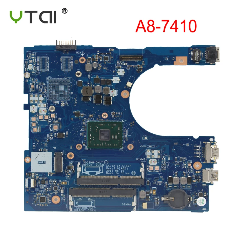 AAL12 LA-C142P для Dell Inspiron 15 5555 5455 Материнская плата ноутбука A8-7410 Процессор REV: 3,0 CN-01N0C6 01N0C6 тестирование в целости
