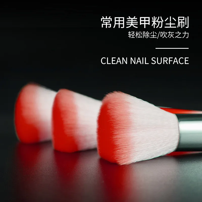 1Pcs Soft Nails Cleaner Brush Long Handle Blush Makeup Brushes Eye Shadow Powder Foundation Remove Dust Nail Art Manicure Tools