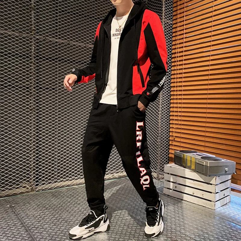 

Tracksuit For Men Two Pieces Jogging Hooded Trainning Suits For Men Basketball Tuta Sportiva Uomo Men Set Fashion Winter HH50TZ