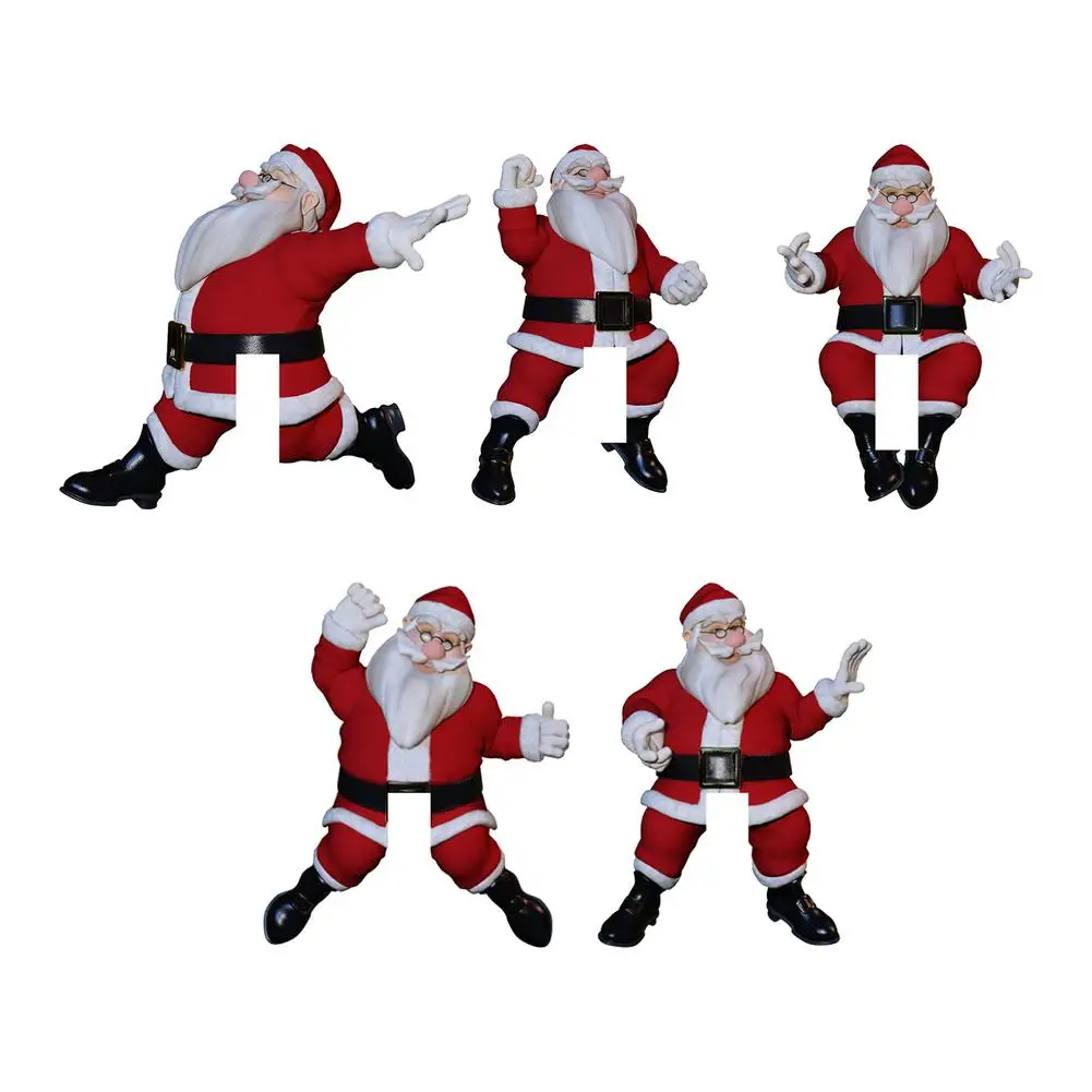 

5 Pieces Santa Claus Stickers Set Small Christmas Stickers For Friend Family Home Decoration Switch Strip Decoration Santa Ch