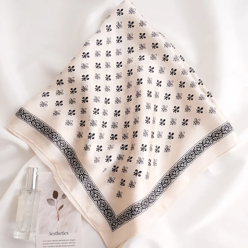 

2021 головы шарфы для Волос обертывание Для женщин квадратный 100% шелковый платок обертывания 63*63 см