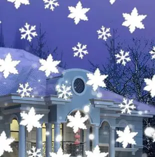 Snowflake Рождественский снежинка лазерный светильник прожектор с эффектом снегопада движущийся Снег Открытый сад лазерный проектор лампа для новогодних вечерние Декор - Цвет: Snowflake