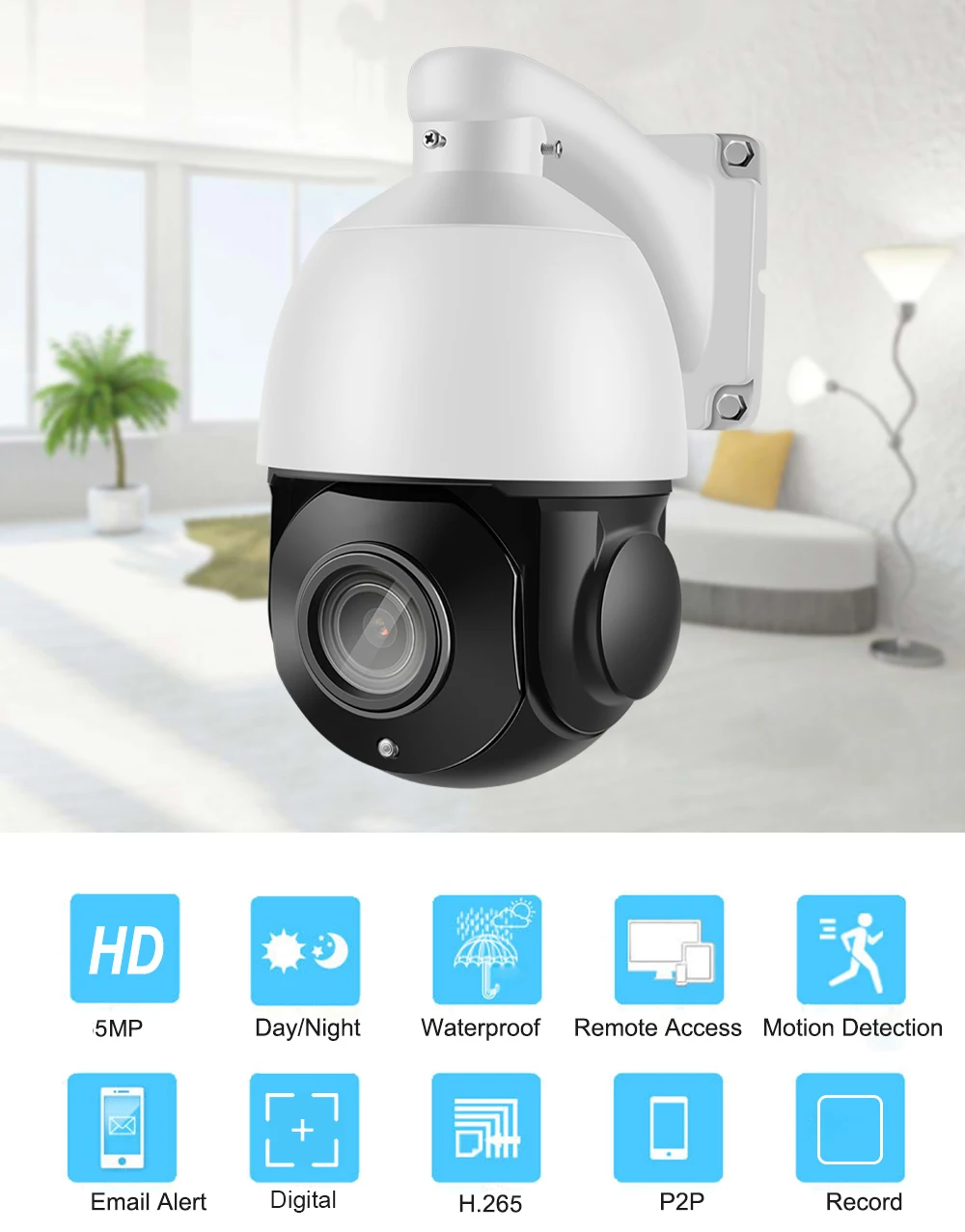 Мини 4 ''PTZ IP камера высокая скорость купольная IP камера 5MP 36X оптический зум Открытый водонепроницаемый ONVIF CCTV CAM