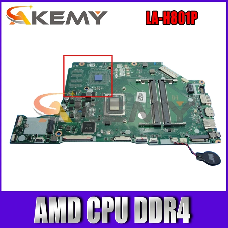 

Материнская плата для ноутбука Aspire Acer A315 A515 A315-42 A515-43 EH5LP LA-H801P Мб с процессором AMD DDR4 100%, полностью протестирована