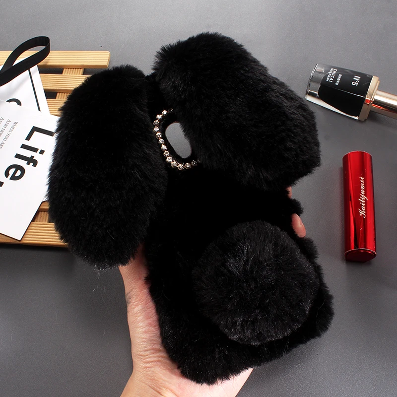 DIY мягкий пушистый горячий кролик Красивый Стильный чехол Защитная