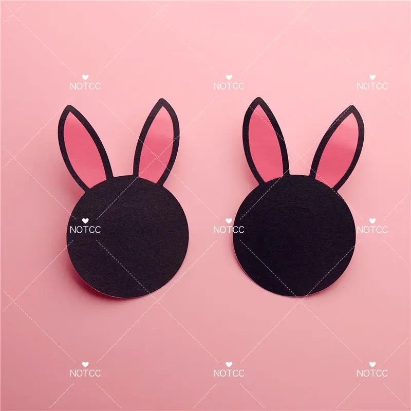 

Наклейки для груди NOTCC Bunny Egirl, накладки на соски, милые наклейки на бюстгальтер, женские одноразовые самоклеящиеся невидимые аксессуары