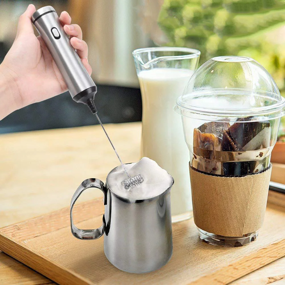 USB Multifunction Stainless Steel Two Speeds Chargeable Double Spring Whisk Electric Milk Frother Egg Beater Handheld Mixer | Бытовая
