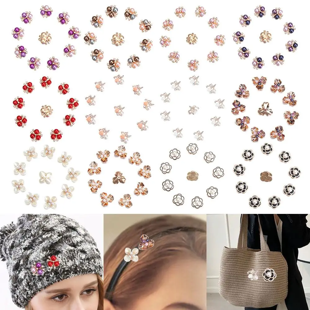 

10 PCs Tool Bow Accessories DIY Clothing Flower Pearl Rhinestone Sparkling Crystal Sewing Button Scrapbooking