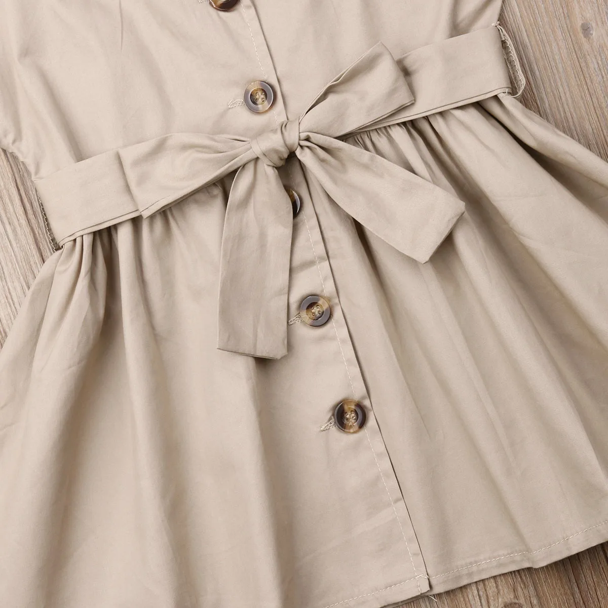 Платье с отложным воротником и ремнем для девочек 2-7 лет | Детская одежда обувь