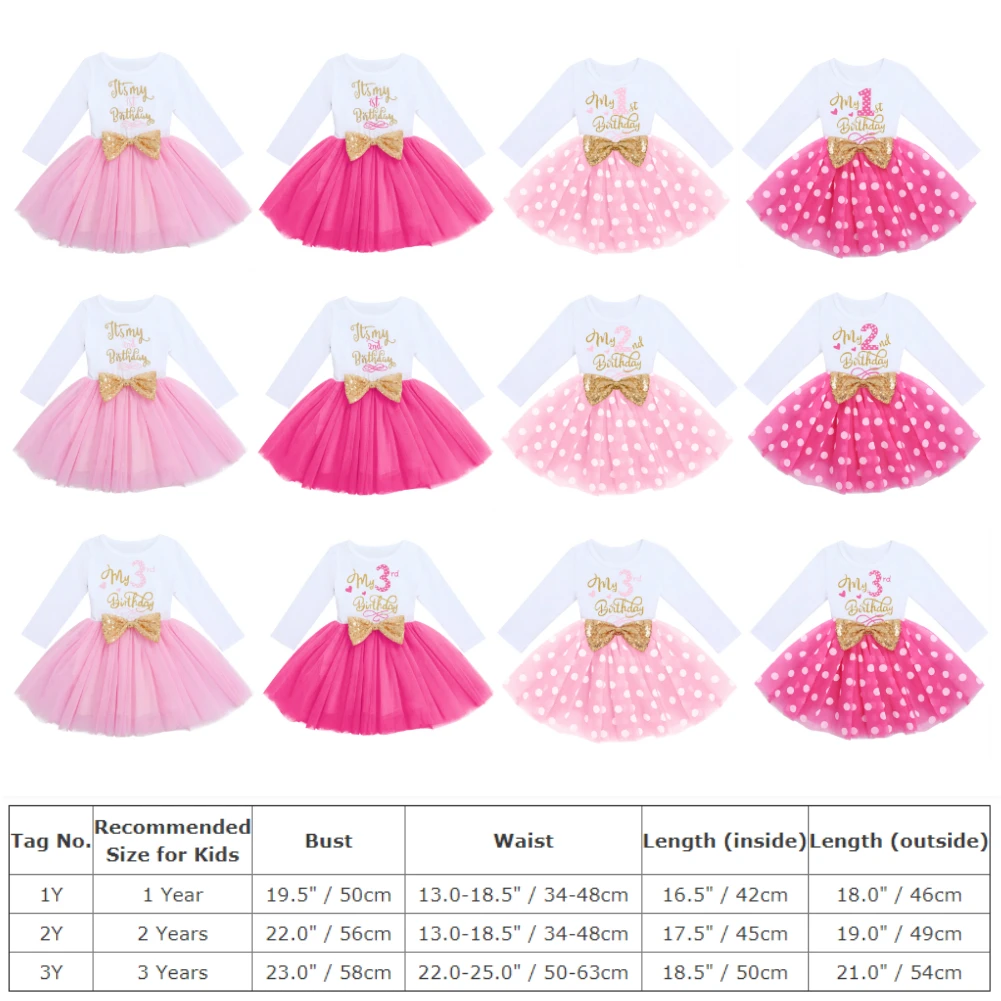 1-3Y Baby Girls Birthday Dress Sequin Bowknot Long Sleeve Round Neck Tops With Chic Letters Print Newborn Infantil Tutu Outfit images - 6