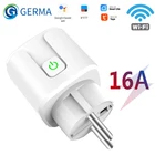 Умная вилка GERMA Tuya, Wi-Fi, 16 А, 220 В, адаптер, беспроводной пульт дистанционного управления, голосовое управление, монитор питания, таймер, розетка для Google Home, Alexa