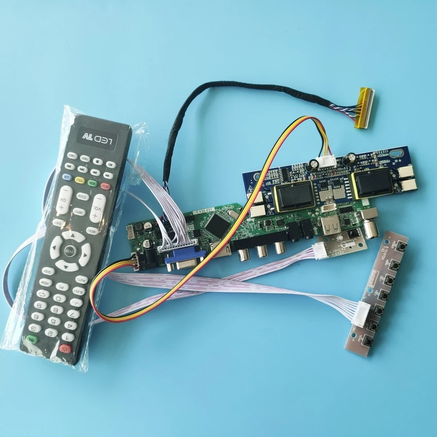 

Fit LTM190M2/M190A1/MT190AW01/MT190AW02 Screen LVDS 30-Pin DIY Kit 1440*900 LCD Display Universal Drive Board VGA+USB 4CCFL