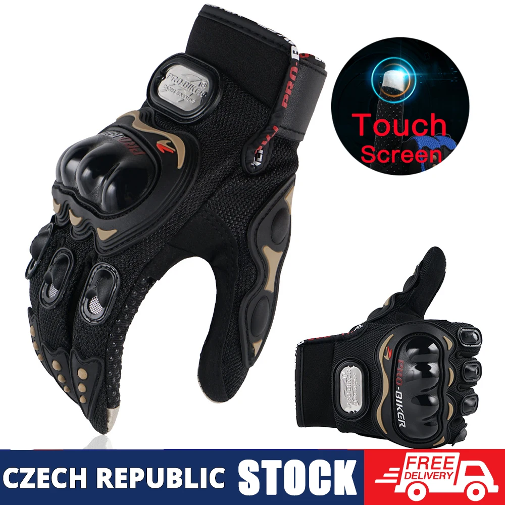 Мотоциклетные Перчатки для сенсорного экрана летние перчатки с твердыми