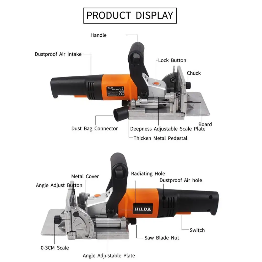 Штепсельная Вилка европейского стандарта 760W Biscuit Jointer Электрический инструмент