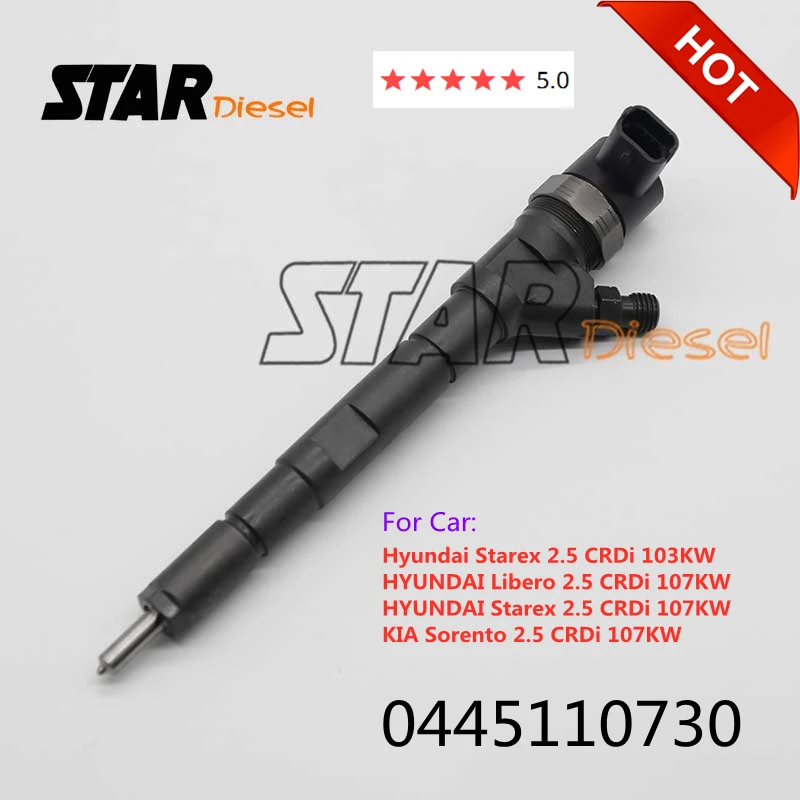 

0445110730 Common Rail Injector Parts 0445 110 730 0 445 110 730 For HYUNDAI Starex Libero Starex KIA Sorento 2.5 CRDi