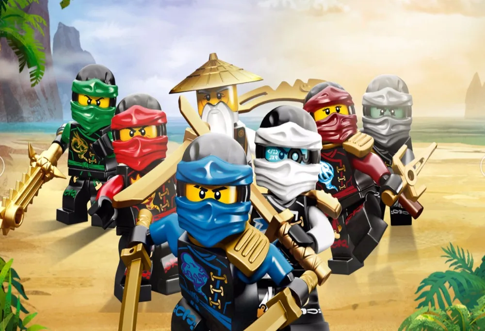 Виниловый фон для студийной фотосъемки на заказ с морским песком и пляжем Ninjago 220 см X 150 см