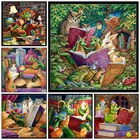 Алмазная 5d картина сделай сам, рисунок мультяшных животных, дракон, книги для чтения, мозаика, вышивка крестиком, бисер, искусство на стену, Декор для дома
