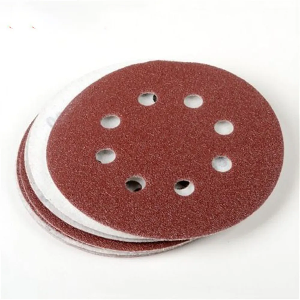 

5" 8 Hole Grit Sand Disc Random Orbit Sandpaper Hook And Loop Sanding Sander New