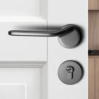 modern zinc alloy indoor door lock bedroom security door handle lock bathroom mute gate locks furniture hardware accessories