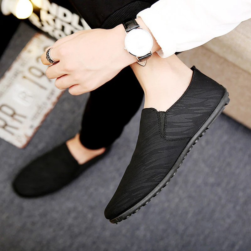 Breathable Shoes Men Comfortable Soft Men's Casual Business Driving Footwear Low-cut Slip on Loafers Peas Male | Обувь