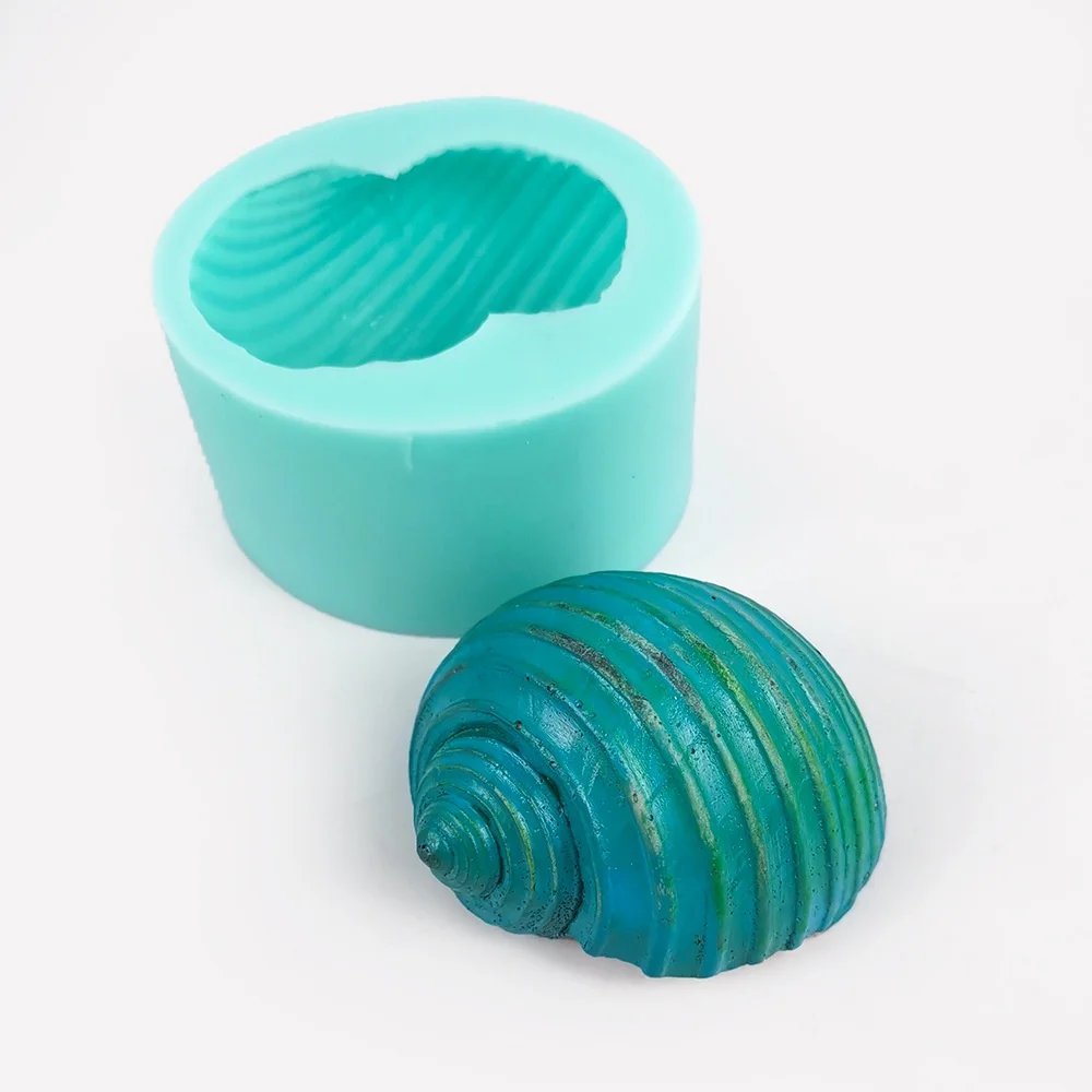 

3D Snail Handmade Soap Mold Silicone Molds Big Conch Form for Soap Cake Decorating Tools