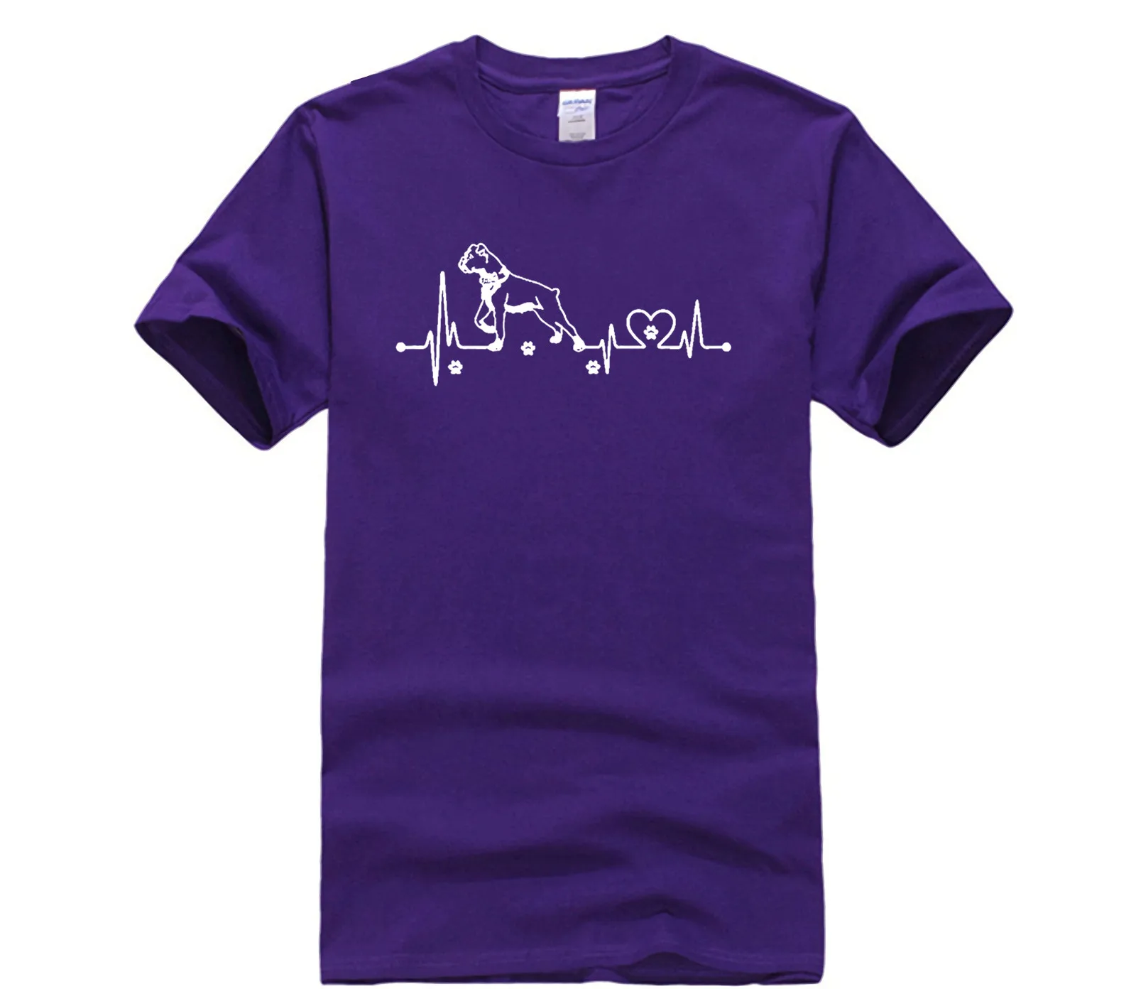 

quality fashion short 100% cotton o-neck custom printed T shirt Love boxer dog T shirt