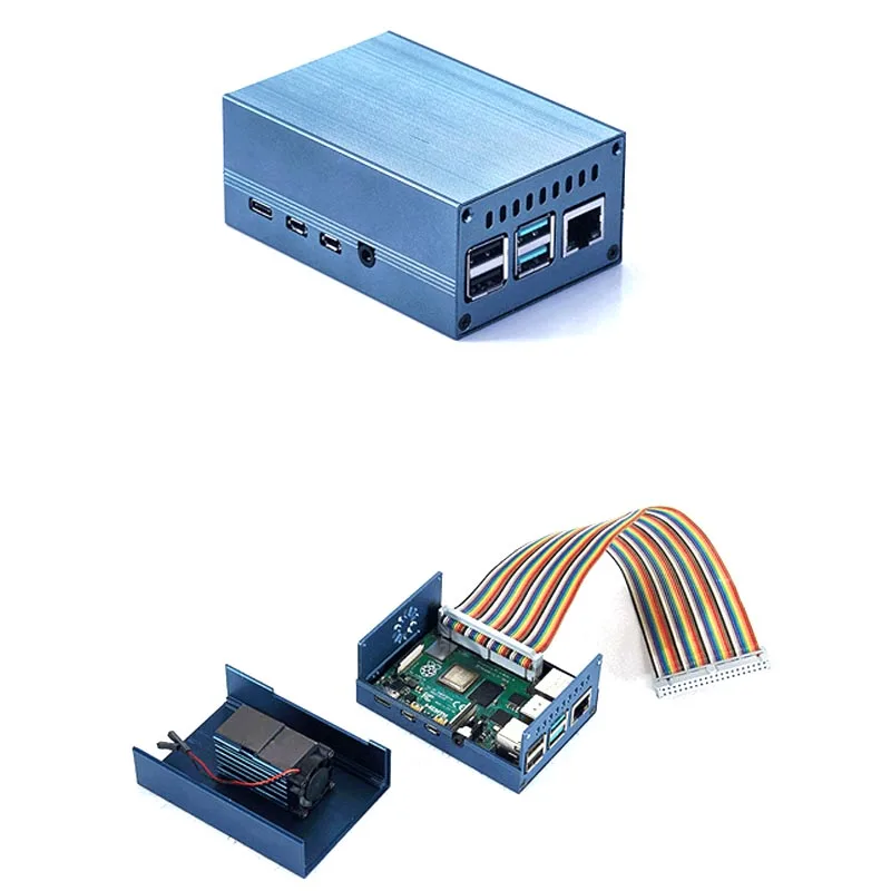 raspberry pi 4B металлический корпус raspberry pi 4 материнская плата коробка алюминиевый сплав защитный корпус с охлаждающими аксессуарами