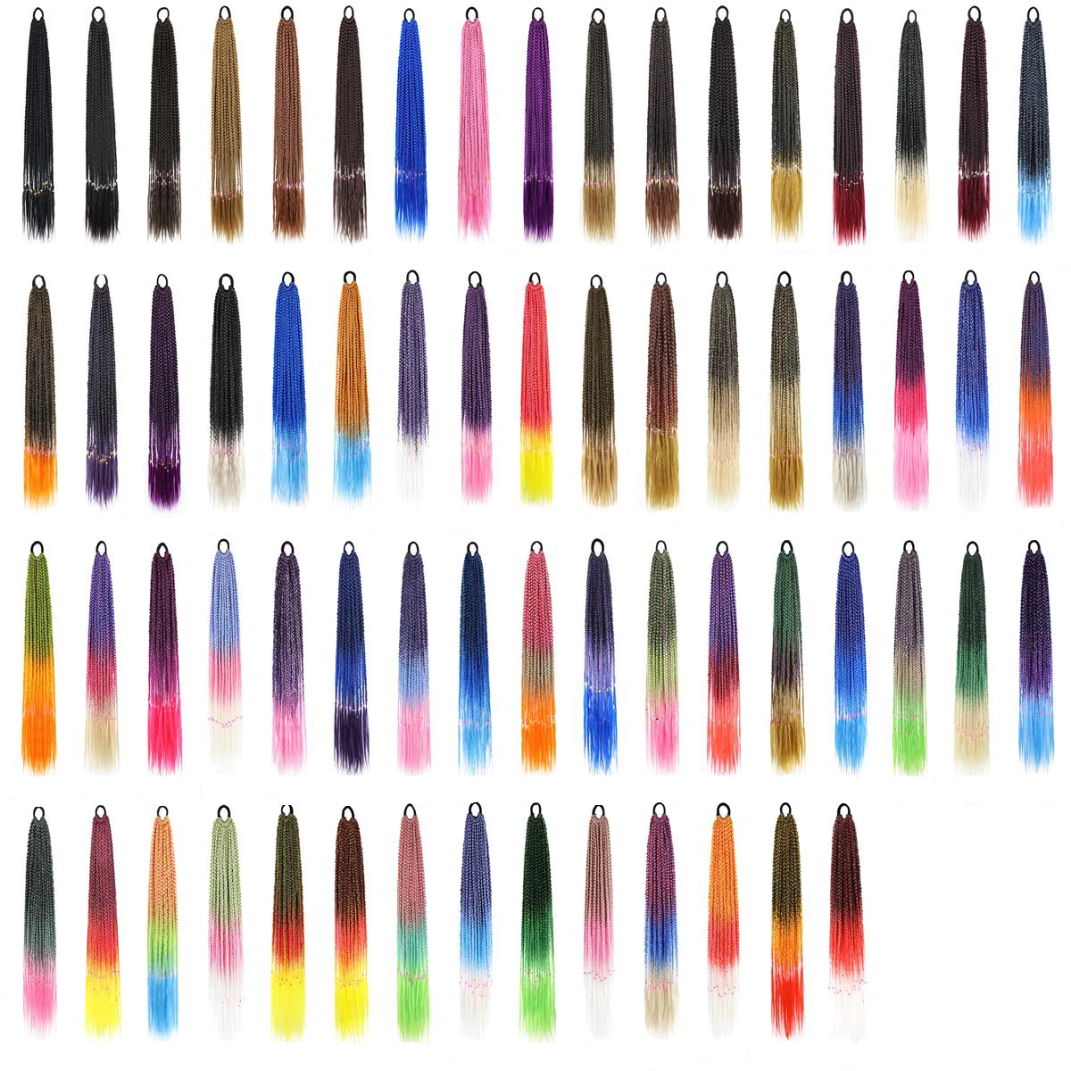 Накладные волосы конский хвост накладной с резиновой резинкой канекалон