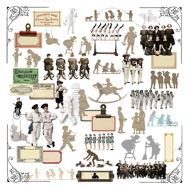 Ретро бумажные наклейки для скрапбукинга счастливого планировщика/изготовления