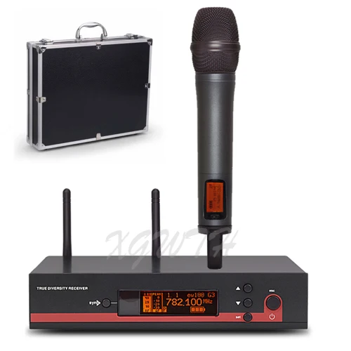 Handheld with Box Профессиональная Беспроводная микрофонная система звук аудио одна запись студия концертный KTV караоке DJ беспроводной Динамический микрофон EW135G3 EW135 G3 - Цвет: Handheld with Box