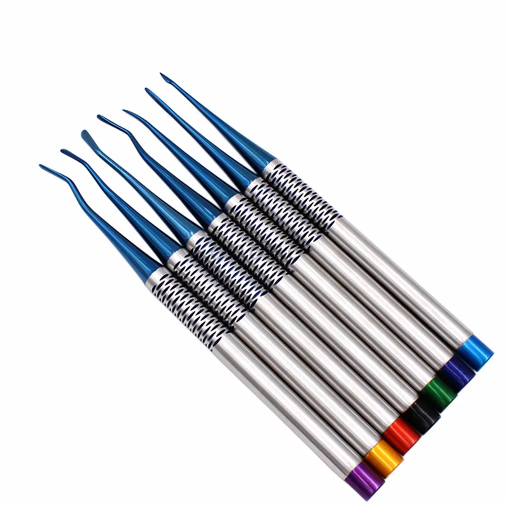 7 pcs/set Dental Elevator Set Dental Extraction Dental Tooth Extracting Tools Set Titanium Alloy Implant Instrument