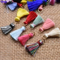 20pcslot 20mm mixed color small tassel mini silky cotton thread fabric tassel pendant for jewelry making diy bracelet earring