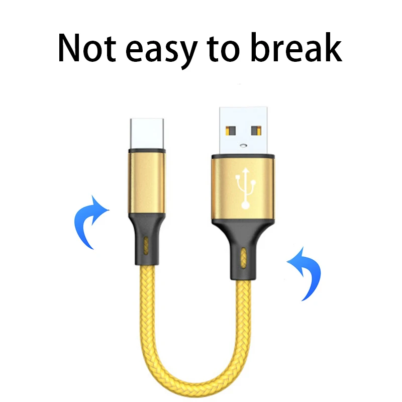 Нейлоновый кабель Micro USB Type-C для быстрой зарядки и передачи данных 2.4A 25 см |