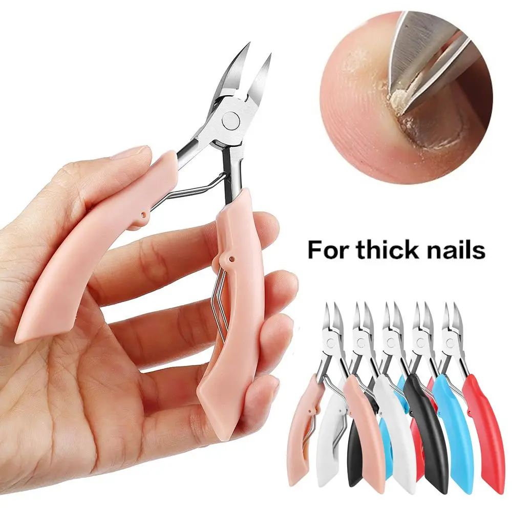 

Olecranon Pliers Plastic Handle Nail Clippers Stainless Steel Manicure Clippers Edge Scissors Dead Skin Remover Manicure Tool