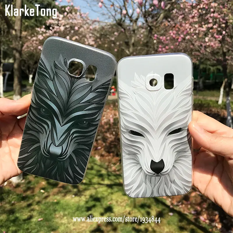 Роскошный 3D рельефный чехол для телефона с рисунком в виде животного для samsung S10 Plus S6 S7 edge чехол из ТПУ с рисунком волка