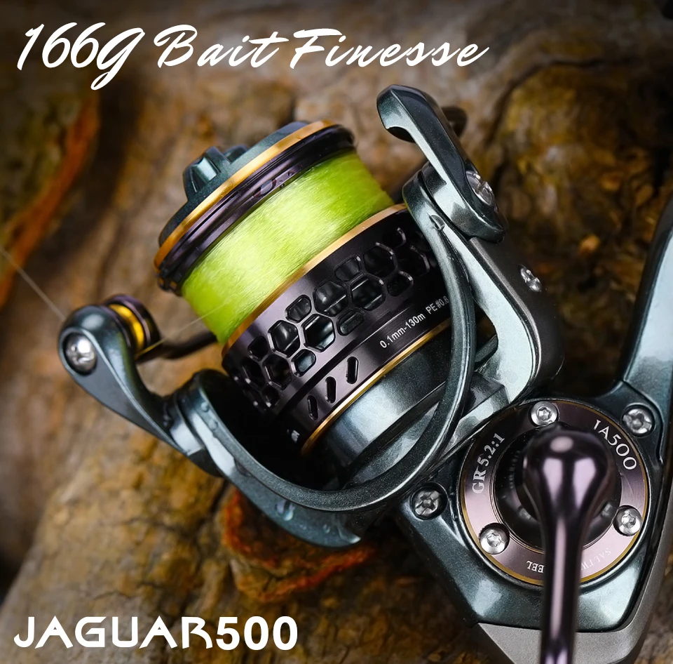 

TSURINOYA Bait Finesse Double Spools Ultralight Spinning Fishing Lure Reel Jaguar 500 4kg Drag Power 166g BFS Trout Ajing Reel