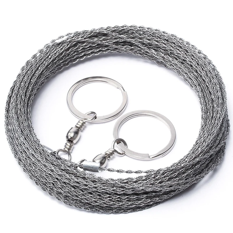 GTBL Outdoor Hand-Drawn Rope Saw 304 Stainless Steel Wire Saw Camping Life-Saving Woodworking Super Fine Hand Saw Wire 5M