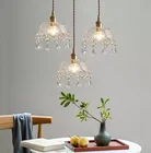 Скандинавский стеклянный подвесной светильник роскошный латунный винтажный Потолочный подвесной светильник прикроватный столовая Бар Кухня хрустальный светильник