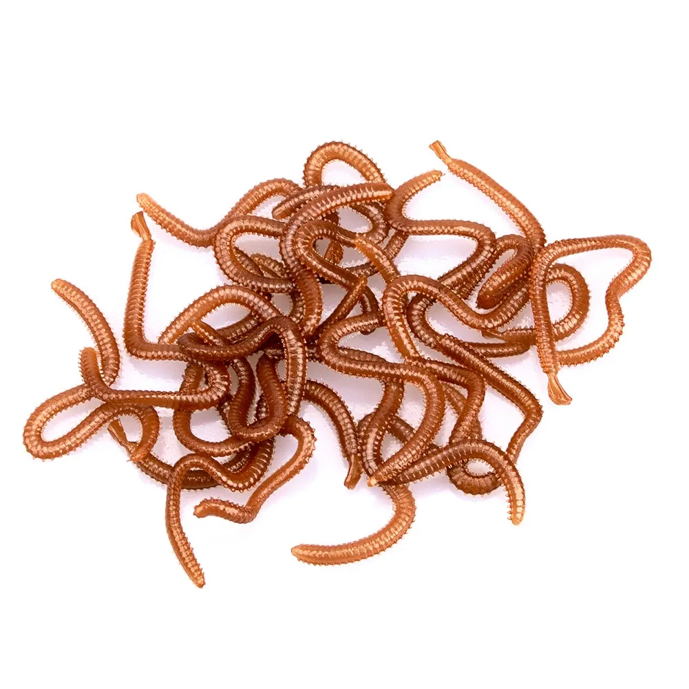 1 коробка мягкая искусственная рыболовная пластиковая приманка в виде дождевого