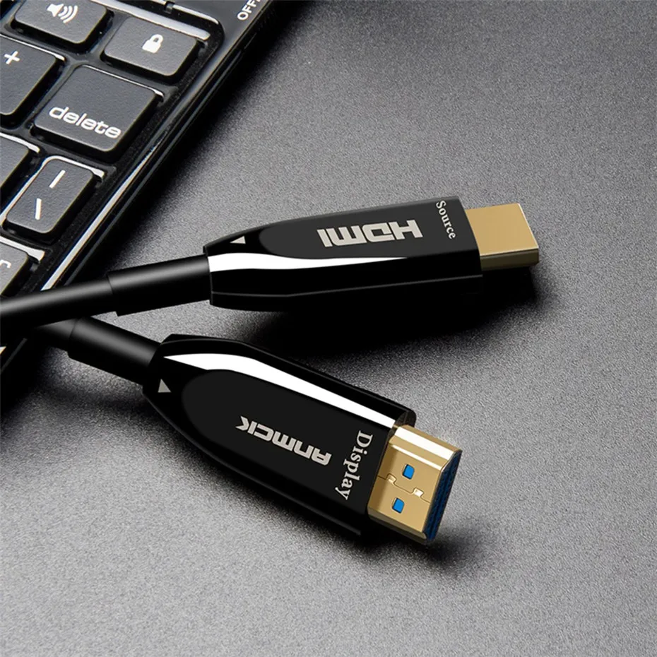 Anmck волоконно-оптический кабель HDMI 2,0 4 к 60 Гц Поддержка ARC 3D HDR 18 Гбит/с HDMI мужчин и мужчин для HD ТВ Проектор Монитор 10 м 15 м 20 м