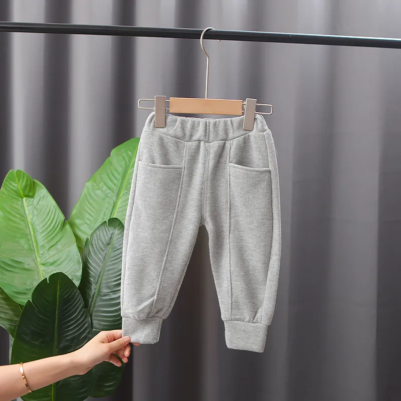 Conjunto de 2 unids/set de ropa deportiva para ni&ntilde;os y ni&ntilde;as, traje informal holgado con sudadera y pantalones para primavera y oto&ntilde;o, 2022-5