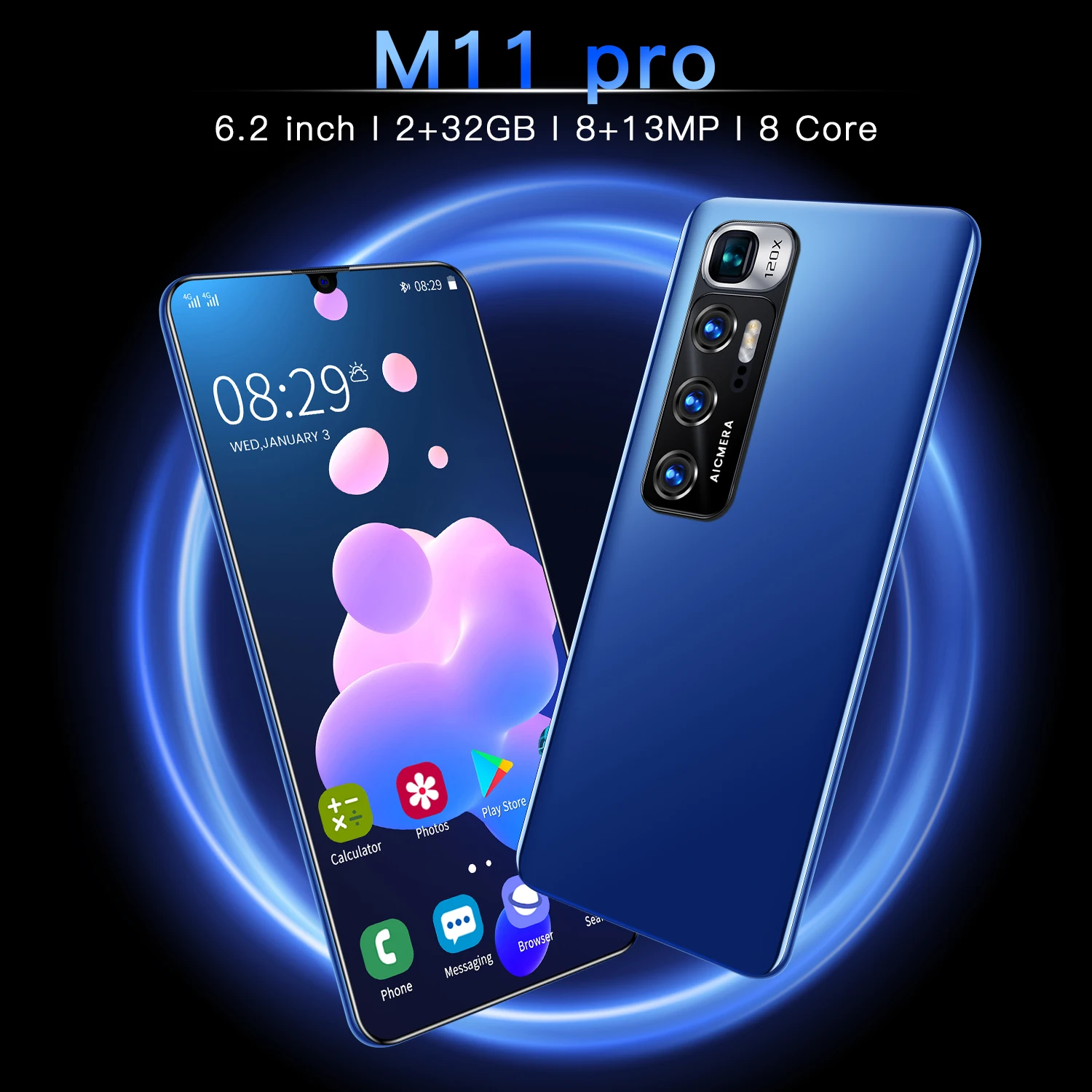 

New Global Version Smartphone M10 Ultra 5G Network 7.2 Inch HD Screen Snapdragon 888 12G 512G 48MP Camera Face ID Mobile Phone