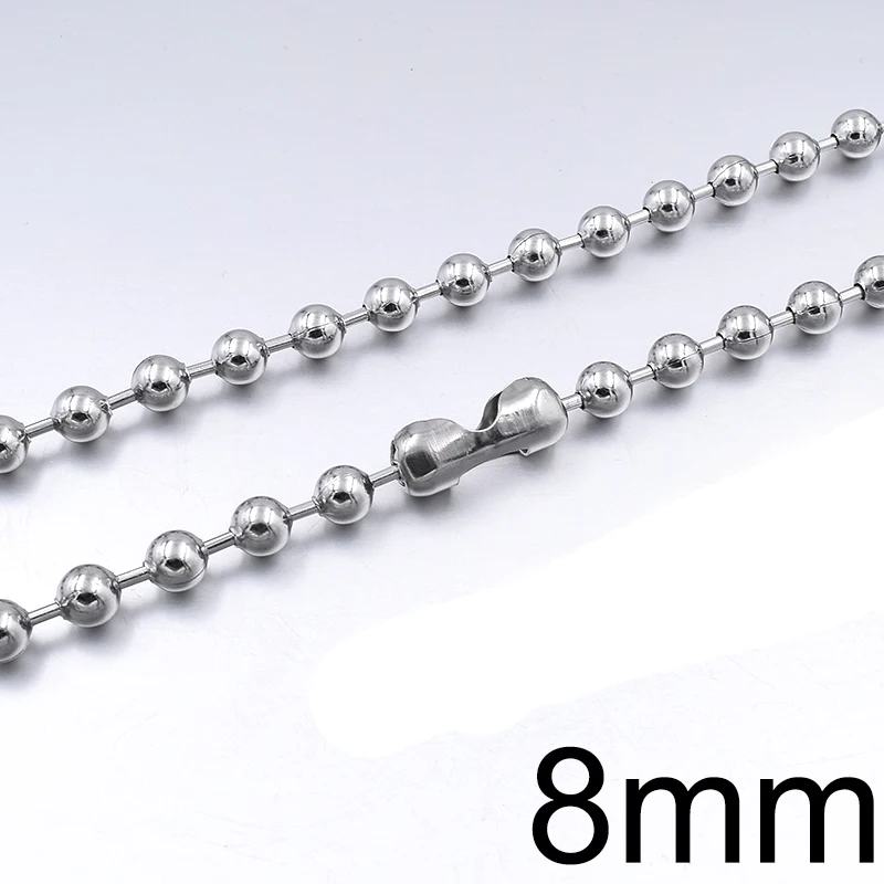Ожерелье чокер из нержавеющей стали с бусинами и шариками WN040|ball chain necklace|stainless steel