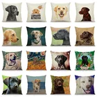 Наволочка с рисунком Лабрадора XUNYU, 45x45 см, DWG02, домашний декоративный с рисунком