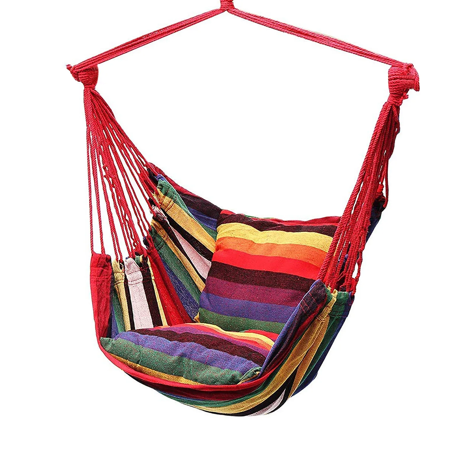 barato Hammock Jardim Pendurar Cadeira Preguiçoso Balançando Interior Mobiliário Ao Ar Livre Pendurado Corda Cadeira Balanço Cadeira Assento Cama Viagem Acampamento