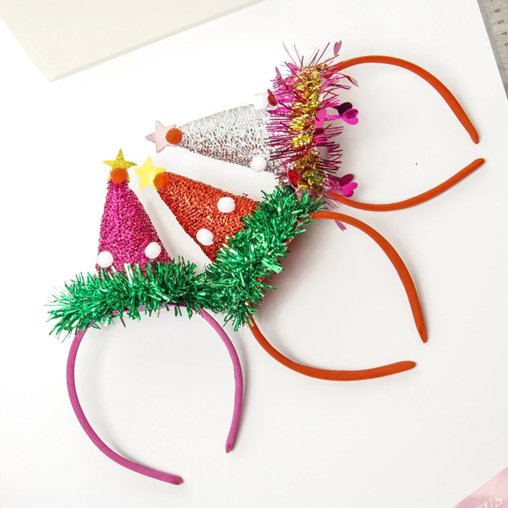 3 шт. головные уборы повязки на голову декоративная шляпа блестящие