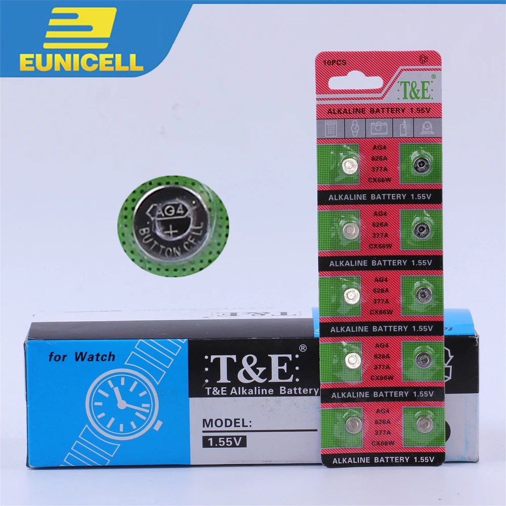 10 шт. щелочные батарейки AG4 LR626 1 55 в 377A 377 LR66 SR626SW SR66 SR62 AG 4|Часовые батарейки| |
